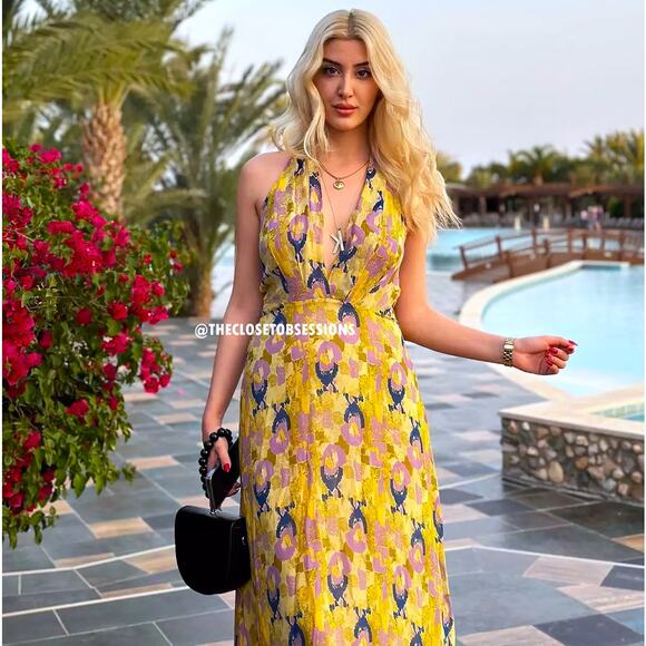 ZARA BLOGGER FAVE!!! V-Neck Maxi Dress NWT LAST ONE!!! - Picture 1 of 16